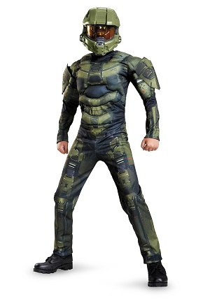 Boys Master Chief Classic Muscle Halloween Costume | Happy Halloween ...